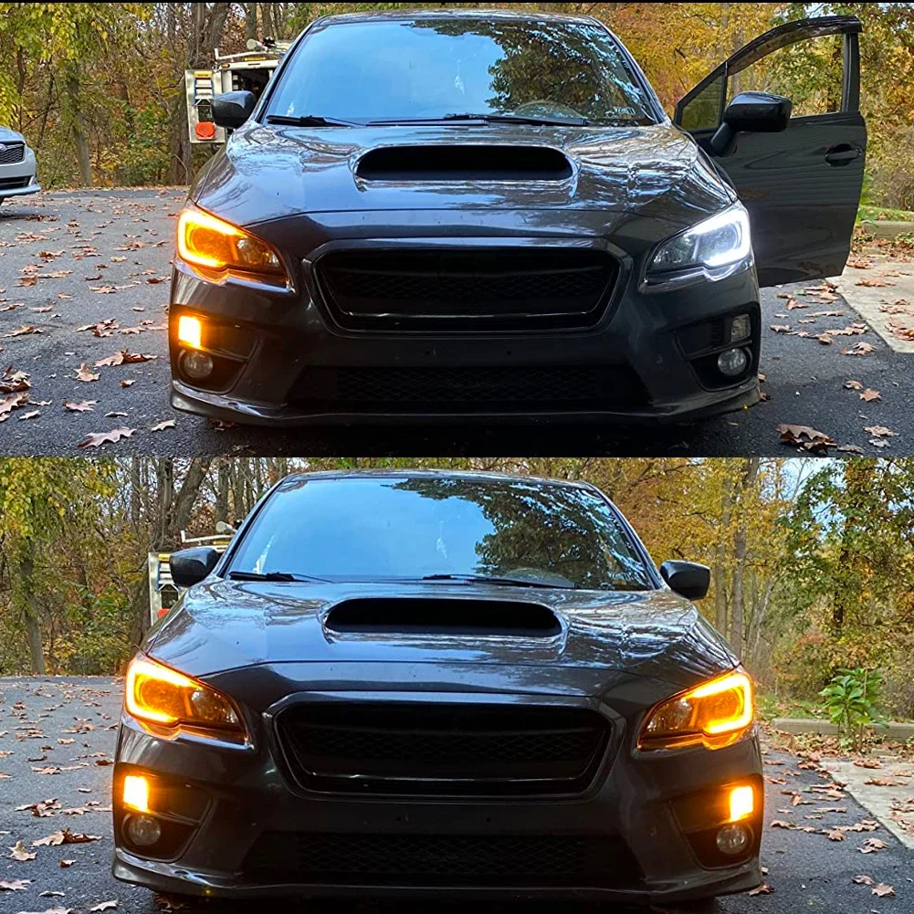 iJDM C-Ring Switchback LED Halo Circuit Boards For Subaru WRX STI Headlamp Driving/DRL and Turn Signal Light Retrofit 2015-2021
