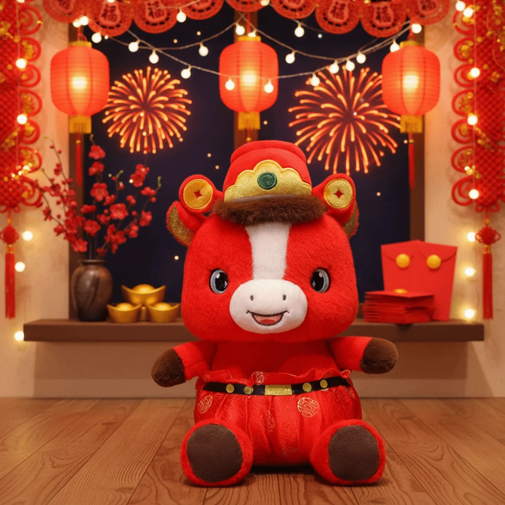 Mascotte poppen paard pluche pop geluk creatief gevuld paard speelgoed schattig pluizig paard pop hanger feestelijk decor