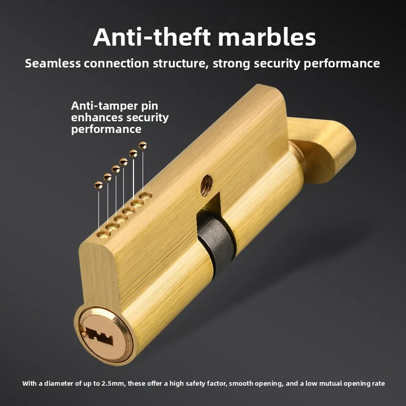 Türzylinderschloss, vorgespannt, 70 mm, 3 Schlüssel, Diebstahlschutz, Eingang, AB, Türschloss, Heimsicherheit, Innenbereich, Schlafzimmer, Schließzylinder