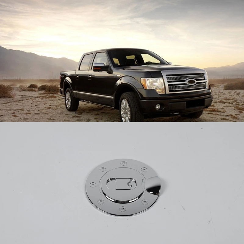 Fuel Tank Gas Door Cap Covers Chrome ABS For Ford F150 F-150 2004 2005 2006 2007 2008 Car Accessories