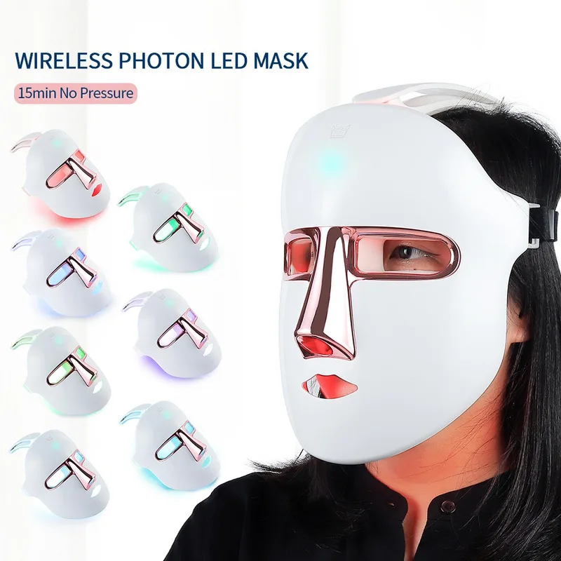 LED Gezichtsmasker Foton Therapie Gezicht Schoonheid Masker Huid Lifting Acne Rimpels Verwijderen Gezicht SPA Huidverstrakking Anti-aging Machine