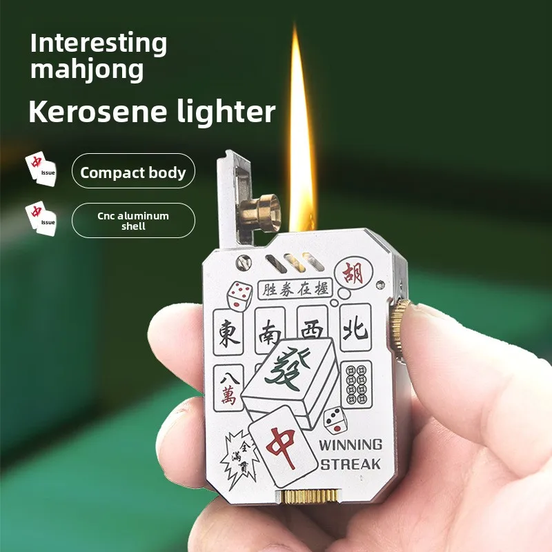 2026 New Mini Inflatable Lighter with Retro High End Metal Shell, Catapult Wheel Ignition, Creative Smoking Set, Men's Gift
