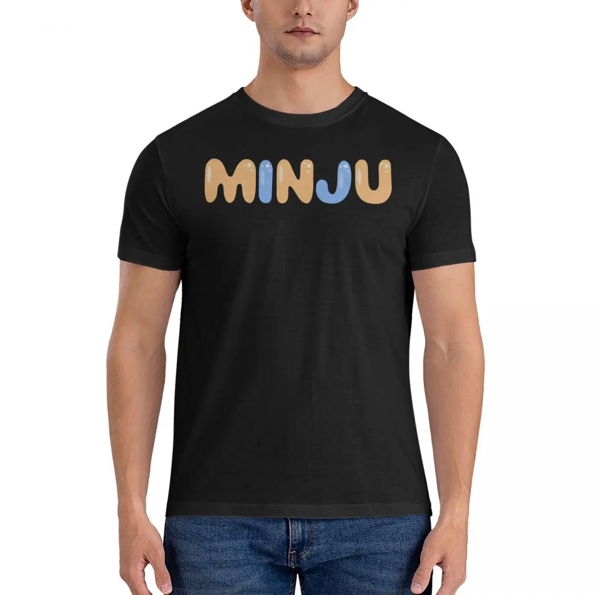 Minju Men's T Shirts ILLIT Kpop Unique Tee Shirt Short Sleeve O Neck T-Shirt 100% Cotton New Arrival Clothes