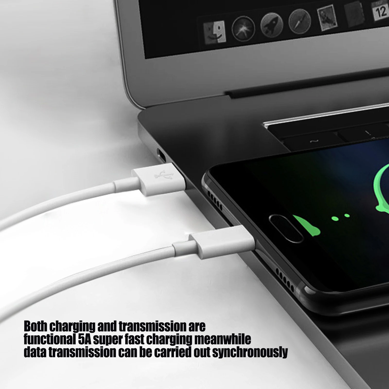 5A PVC Super Fast Charge Cable Micro USB Type C Cable For Sam-sung Hua-wei Xiao-misPlus Charging Wire Data Cable PVC Type-C image 3