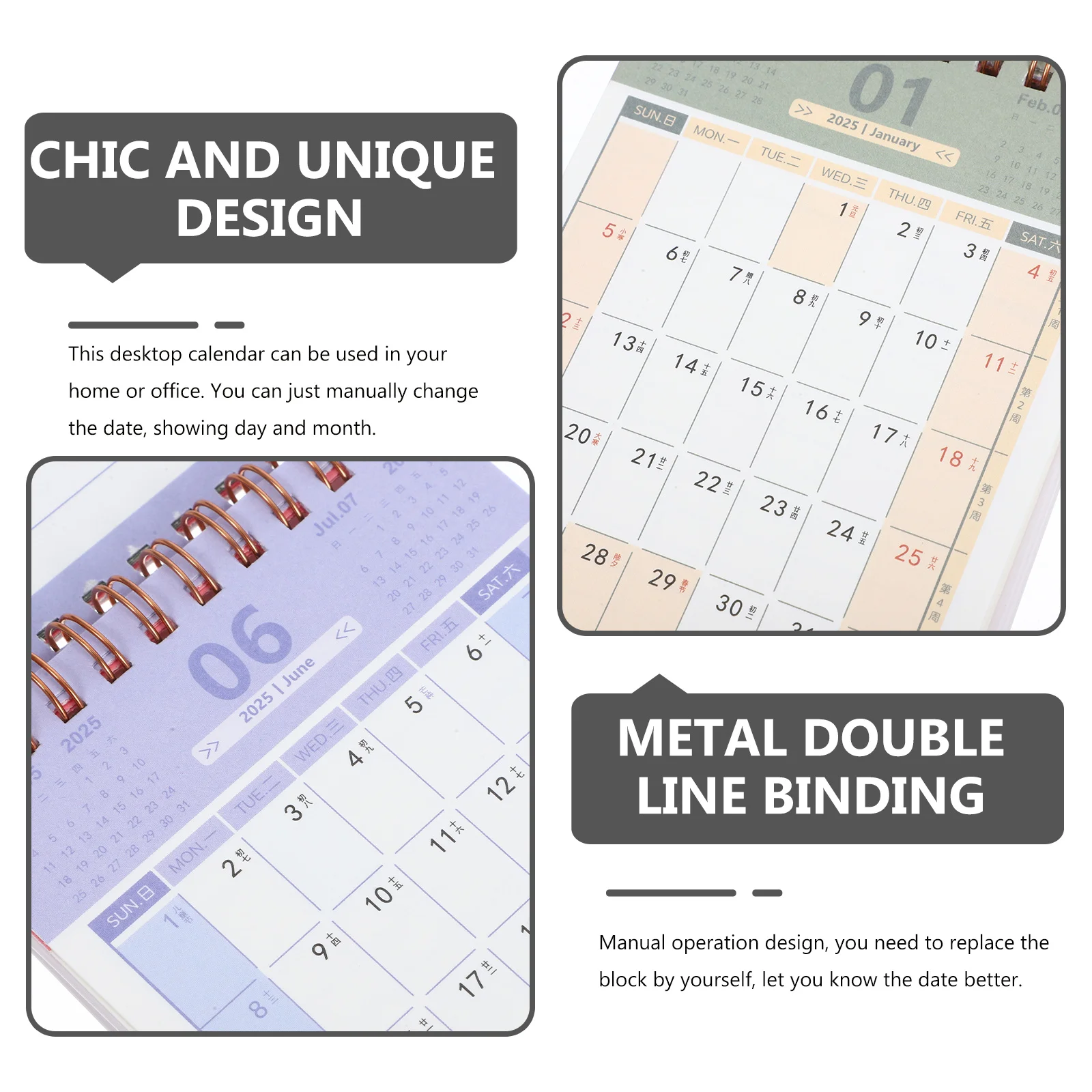 

Minimalist Small Desktop Calendar For Home Office Stand Up Table Calendar Portable Daily Use Decorative Standing Organizer