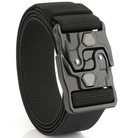 New Original Quick Release Men Belts 125cm Elastic Tactical Belt Metal Buckle Outdoor Breathable Stretch Waist Belt For Drilled