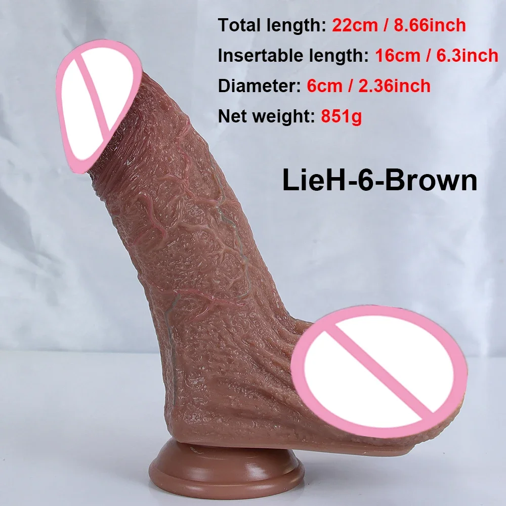 Super Realistic Dildo Soft Silicone Penis Lifelike Veins Big Dick Adults Strapon Suction Cup Anal Sex Toys For Women Vaginal Hot