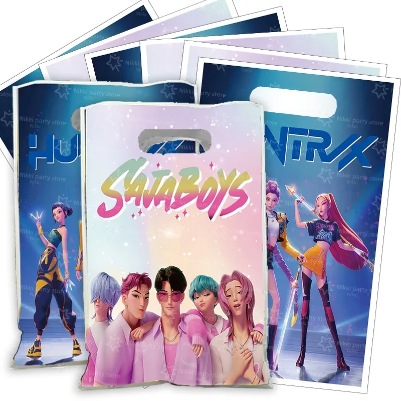 

New Demon Hunter Gift Bag Sajaboys k pop 16.5*25cm Loot Bag Kid Girl Birthday Party Supplies Decorations Kids for Party Favors