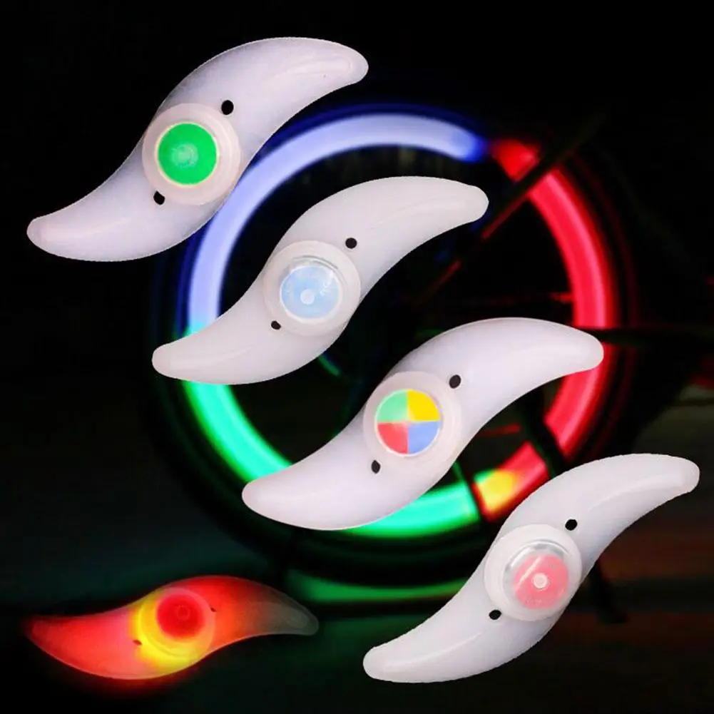 

1pcs Bicycle Spoke Light Colorful Warning Silicone Cycling Night Waterproof Lamp Safety LED Equipment D9X4