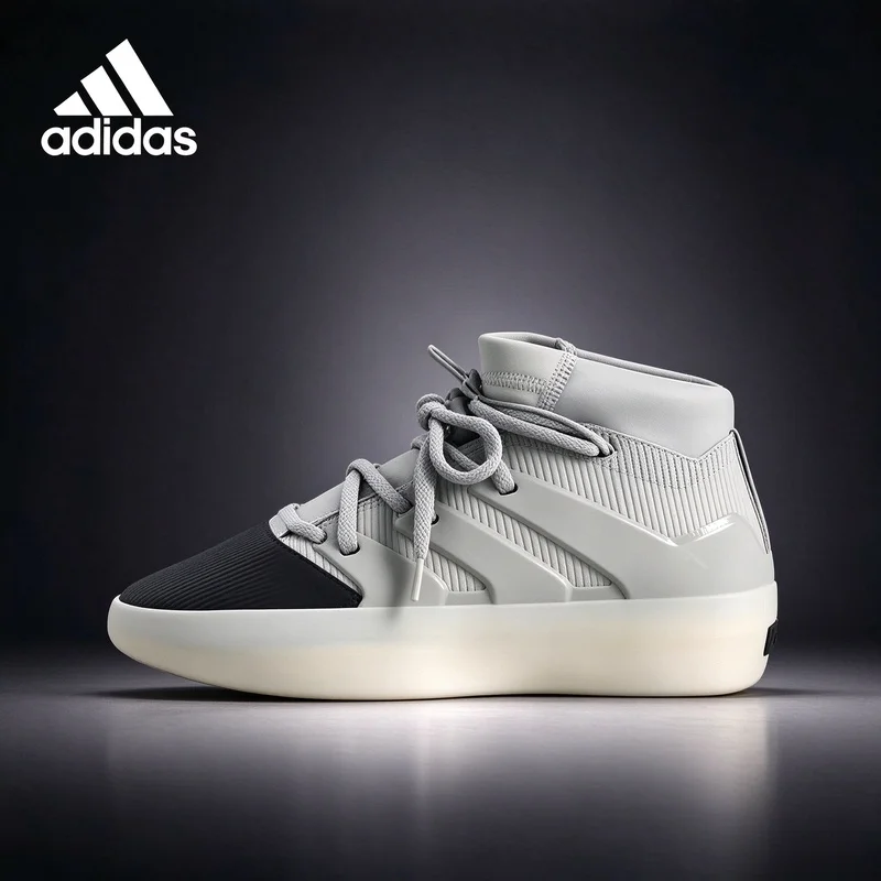 unisex basketball shoes from the adidas × Fear of God Athletics One series, white, durable, breathable, and versatile.