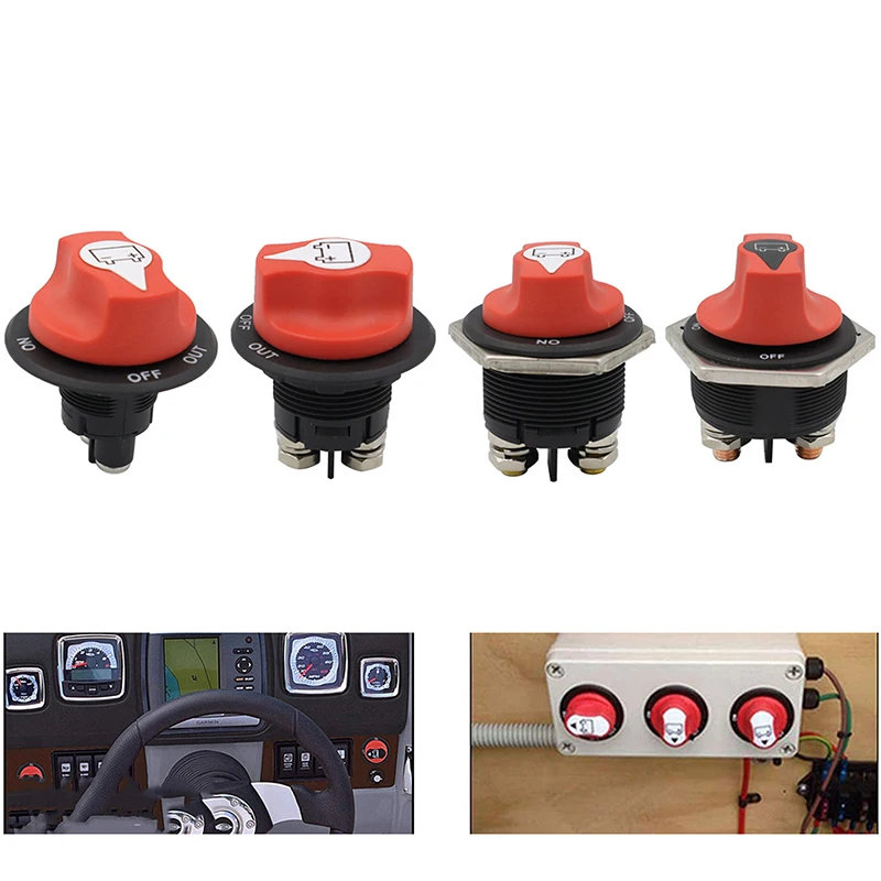 DC 12V 50A 100A 200A 300A Car Rally Battery Switch Disconnecter Power Isolator Cut Off Switch Kit For Truck Car Motorcycle Boat