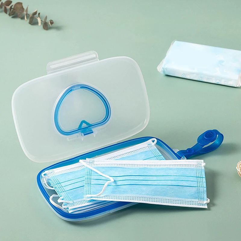 Tragbare herzförmige Aufbewahrungsbox für Feuchttücher und Masken mit Schnappverschluss, geeignet für Kinderreisen. – Detail 6