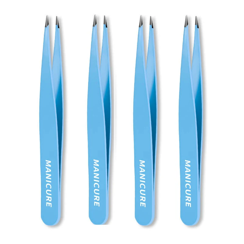 Pince à sourcils colorée, extracteur de poils vinnen, en acier inoxydable, pinces à sourcils inclinées, outils de maquillage
