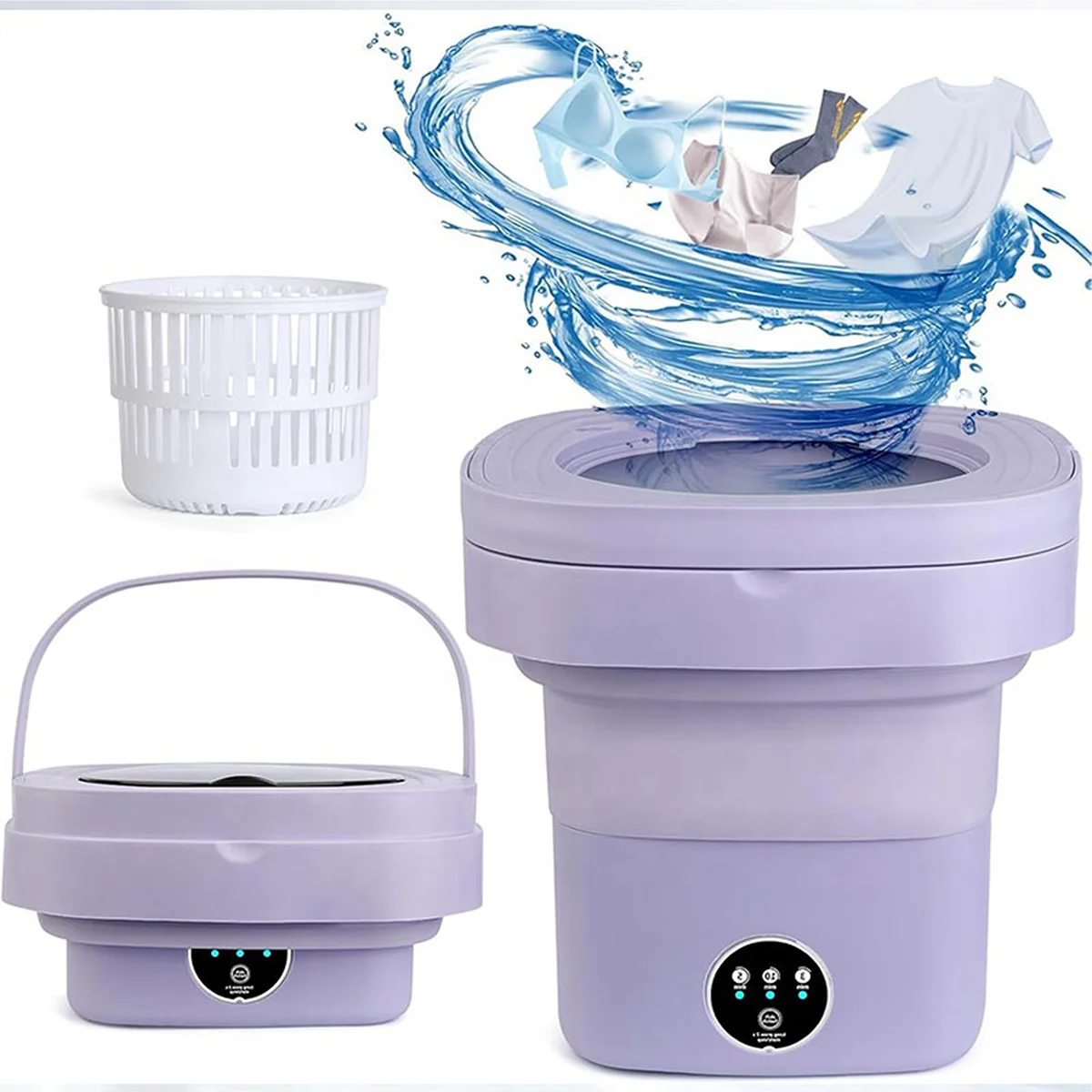 

Factory wholesale 5.5L/8L/15L Electric Foldable Portable Mini Washing Machine for Underwear,Socks,Baby Clothes,Towels