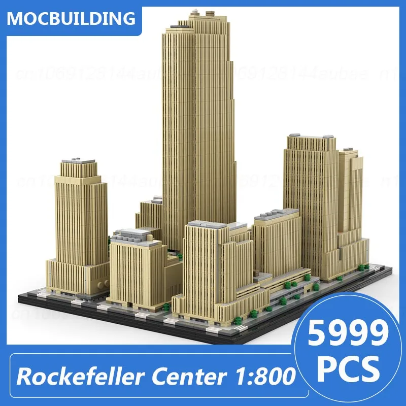 Rockefeller Center 1:800 Scale Architecture Model Moc Building Blocks Diy Assemble Bricks Collection Display Toys Gifts 5999PCS