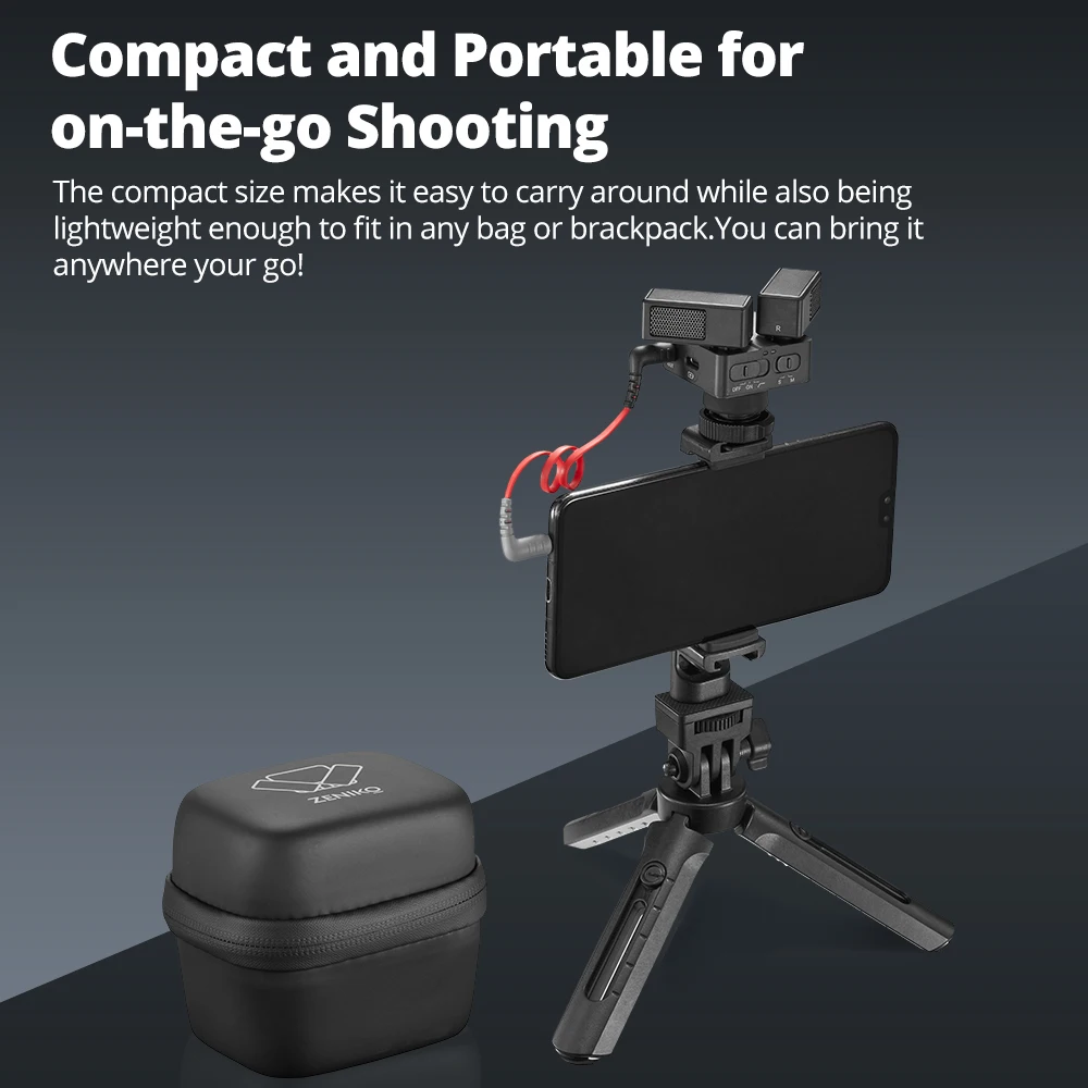 ZENIKO OC-D1 Microfono superiore per fotocamera Microfono con puntamento del cuore dal vivo Attrezzatura per la registrazione della radio Stivali caldi e freddi