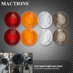 2pcs Motorcycle Turn Signal Light Lens Cover For Harley Touring Electra Glides Road King Ultra Glide Softail FLHR FLST 1986-2014