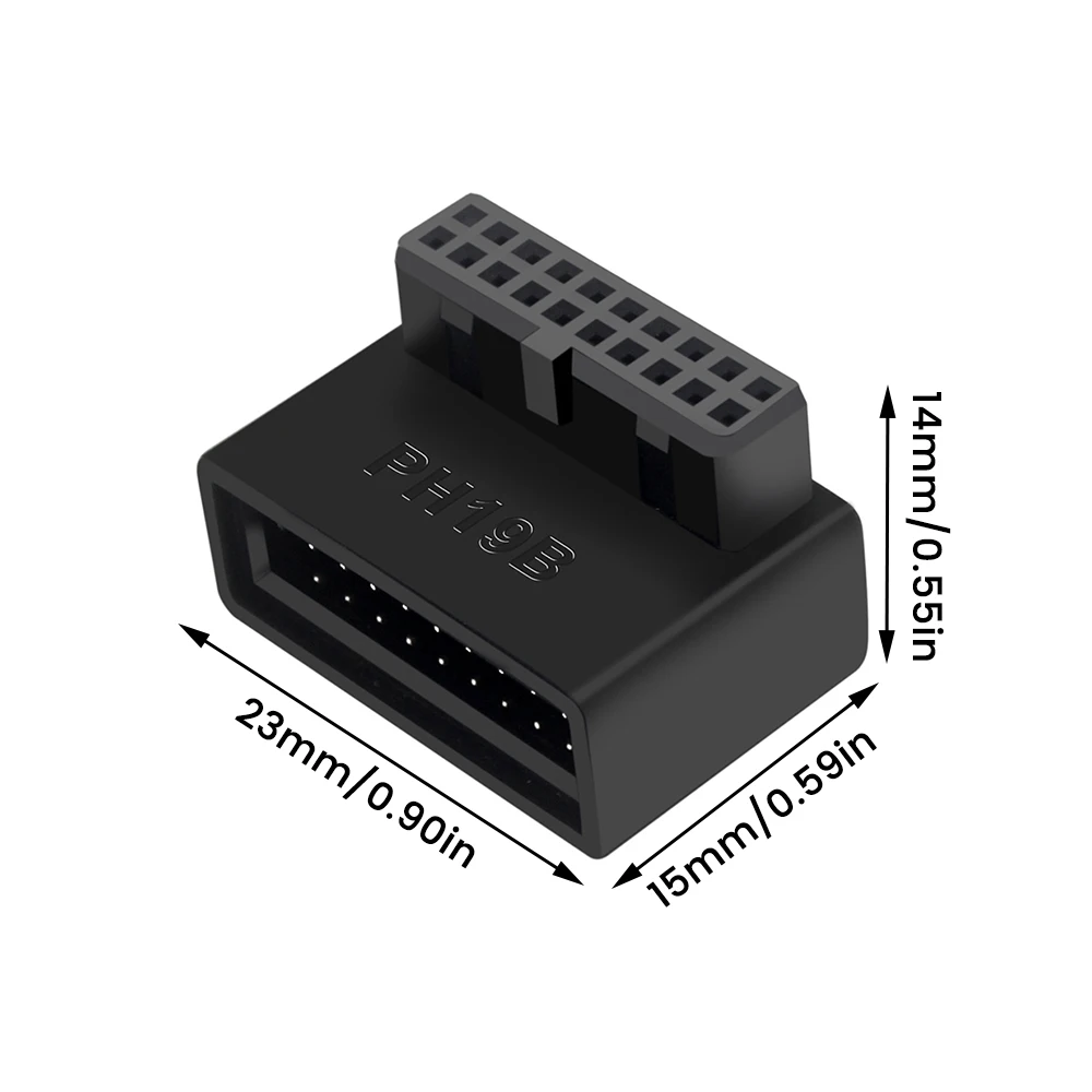 2PC PH19A PH19B USB 3.0 19 Pin 90 Degree Computer Converter Desktop Computer Motherboard Adapter Converter Computers Accessories
