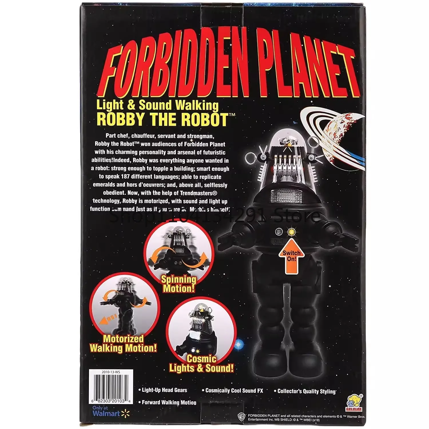 Figurka kolekcjonerska Forbidden Planet Limited Edition Robby The Robot z efektami dźwiękowymi i świetlnymi, zabawka elektryczna, prezent urodzinowy