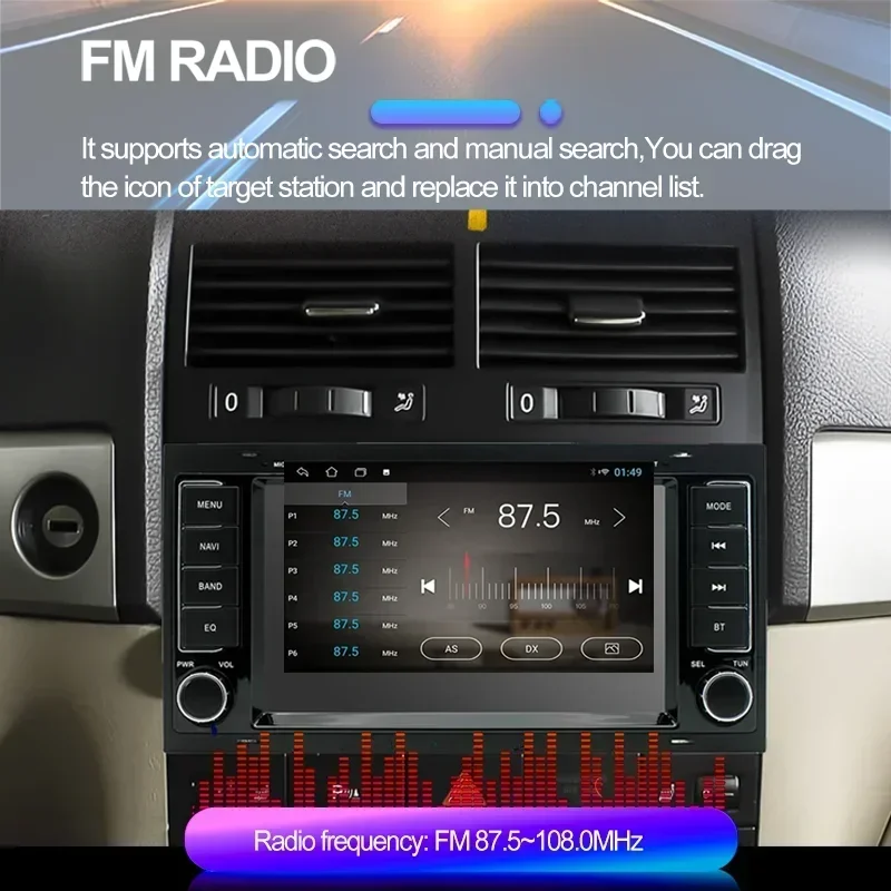 Lettore multimediale radio Android 13 per Volkswagen Touareg 2004-2011 Transporter T5 Multivan 2004-2009 Navigazione GPS Carplay