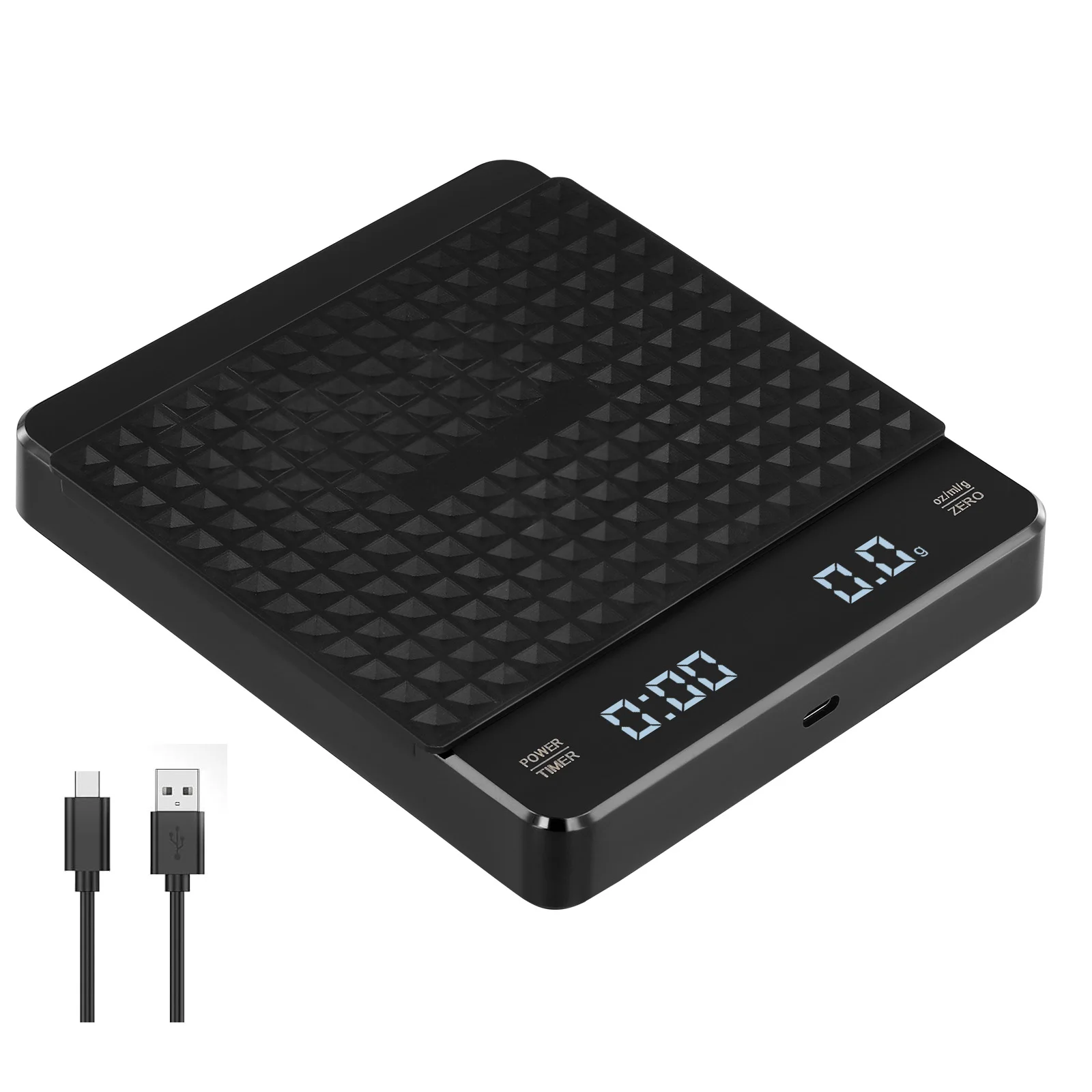USB Mini Coffee Nano Coffee Scale with Timer Espresso Scale with Auto Tare Touch Sensor and Silicone Cover