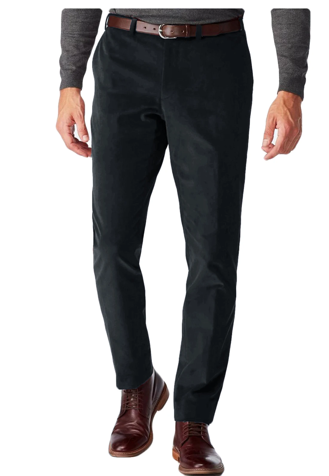Korean Velvet Straight Cut Pants Autumn Winter 2025 Men's Casual Suits Trousers Daily Work Attire Loose Men Dad Clothing