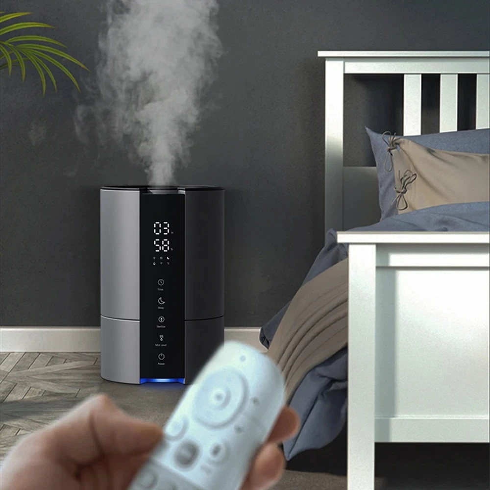 High Mist Ultrasonic 4L Humidifier New Design Portable Top Water Add Touch Control Electric Air Humidifier for Home Hotel