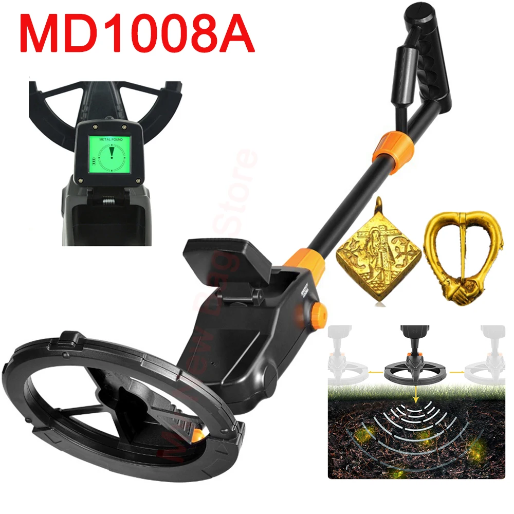 Underground Metal Detector LCD Treasure Gold Digger Sensitive Search Coil Waterproof Metal Detector Treasure Metal Seeker Tool