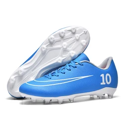 Men Light Soccer Shoes TF/FG Ankle Football Boots Outdoor Non-slip Grass Professional Training Match Sneakers Size 31-46