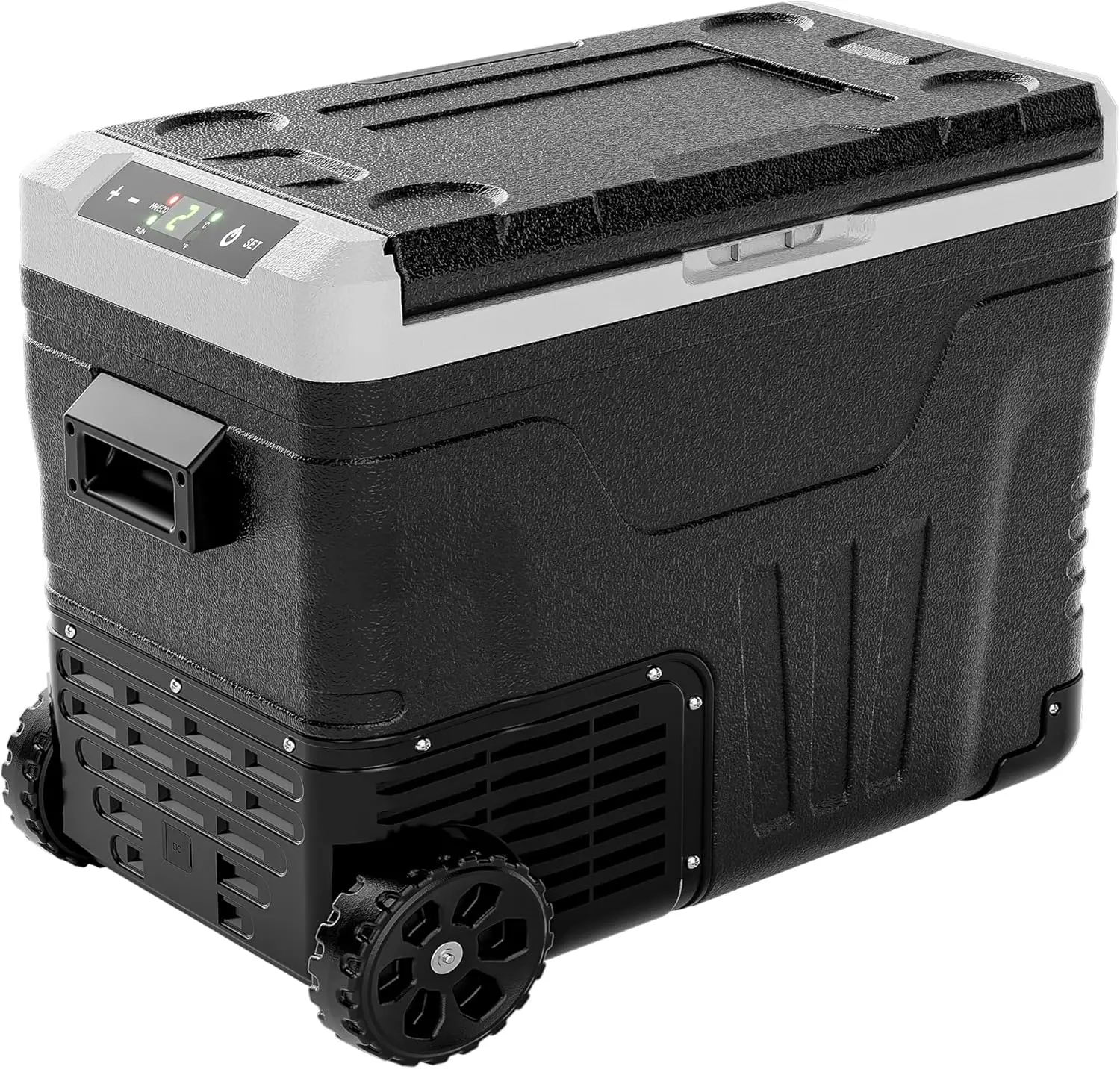 

12 Volt Refrigerator, 53QT(50L) Electric Cooler, Portable Freezer 12V/24V DC 110-240V AC