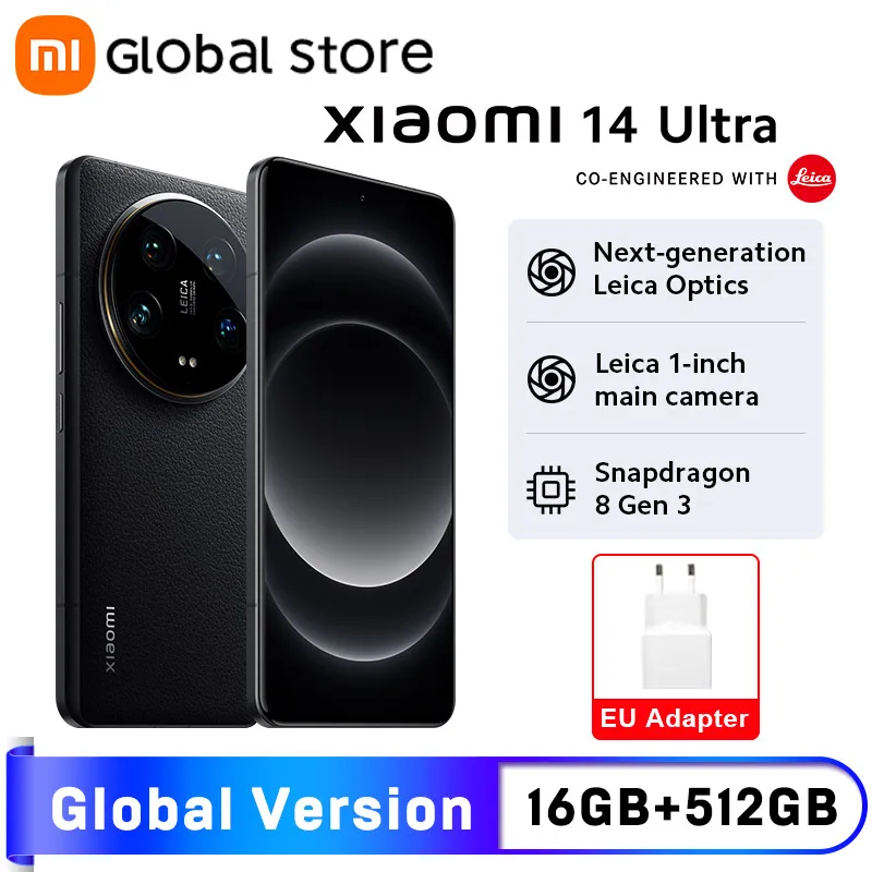 Xiaomi 14 Ultra Smartphone Global Version Snapdragon 8 Gen 3 CPU 16GB RAM 512GB ROM 120Hz 6.73\