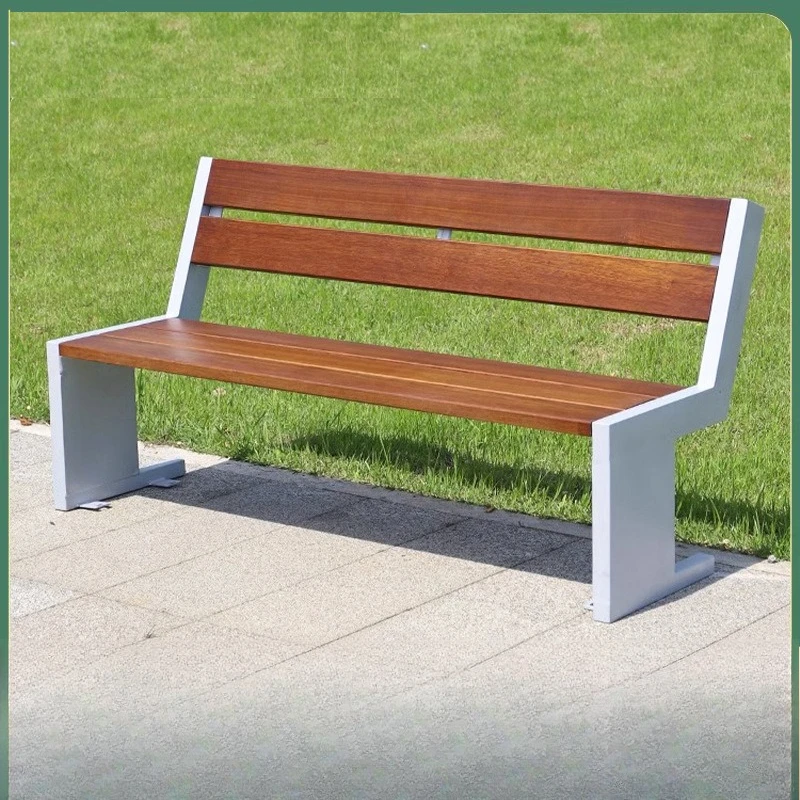 Park chairs, benches, anti-corrosive wooden benches, stainless steel outdoor seats, garden landscape chairs