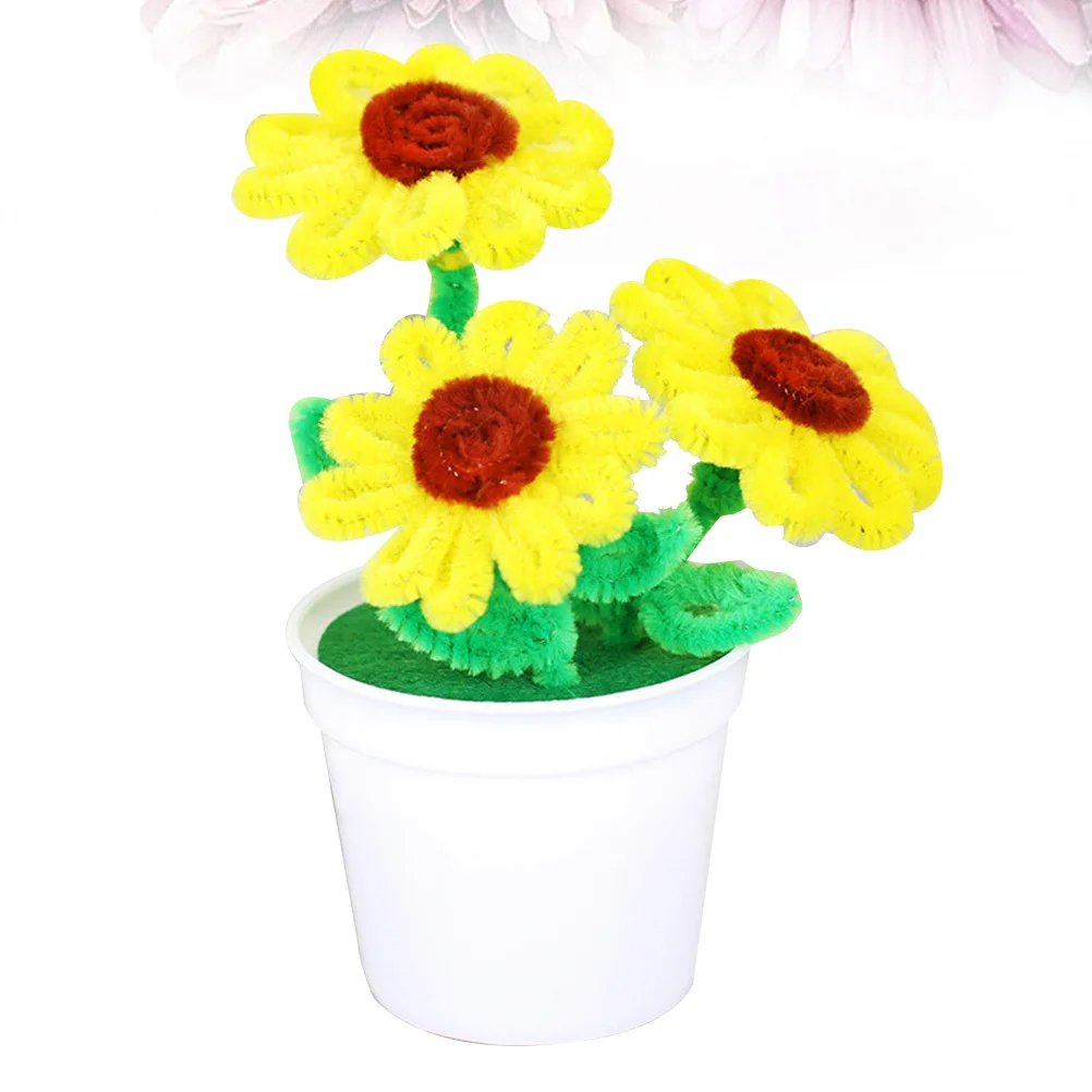 ชุดอุปกรณ์ทำกระถางดอกไม้ DIY 4 ชิ้น แบบพกพา สีสันสดใส ทำจากวัสดุไม่ถักทอ ชุดงานฝีมือสำหรับเด็ก ของขวัญเพื่อการศึกษาสำหรับวันแม่ สร้างสรรค์