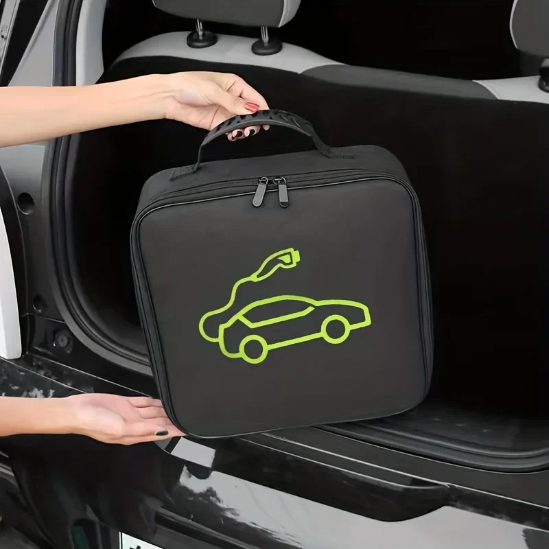 

1pc Universal Charging Cable Storage Bag, Wear Resistant Charging Cable Bag For Tesla/BYD