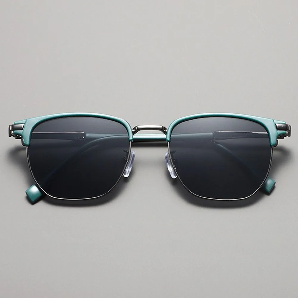 Retro Browline Sunglasses Scratch-Resistant Polarized Eye Shades Square Sunglasses Stylish Driving Sunglasses For Shopping
