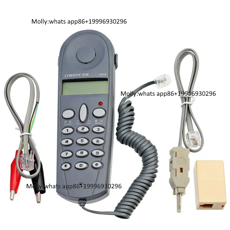 Network Cable Tester C019 Telephone Line Tester Phone Line Wire Tracker with Connectors and Joiner