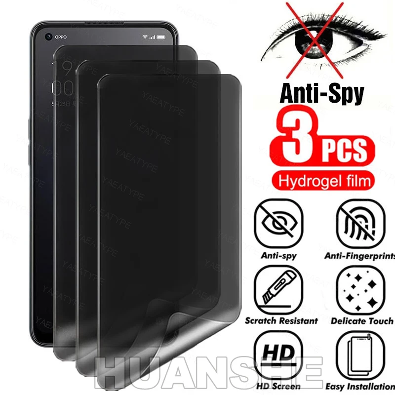 

3Pcs Privacy Hydrogel Film Screen Protector for Realme 13/12/11/10/9/8 Pro Plus, C67 5G