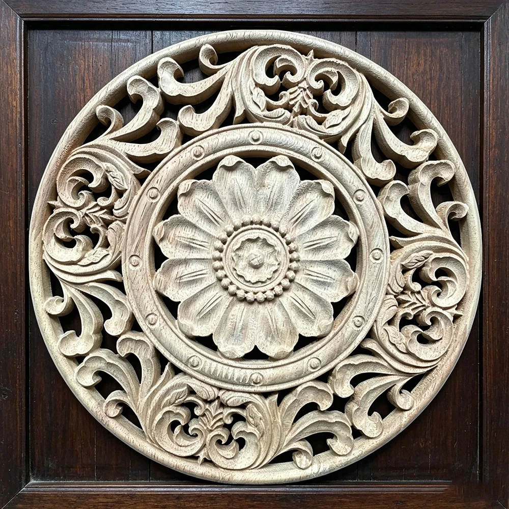 

15-24cm Vintage Home Decor Decoration Accessories Mural Wood Applique Wooden Furniture Accessories Madera Legno Wood Diy