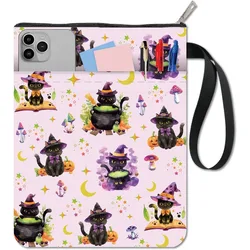 1 pc Black Cat Book Sleeve Halloween Book Covers Stars Book Protector for Paperbacks Washable Fabric Cloth Book Cover