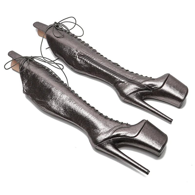 Leecabe 20CM/8 cali PU górne buty do tańca na rurze platforma na wysokim obcasie buty małe buty z odkrytymi palcami buty do tańca na rurze