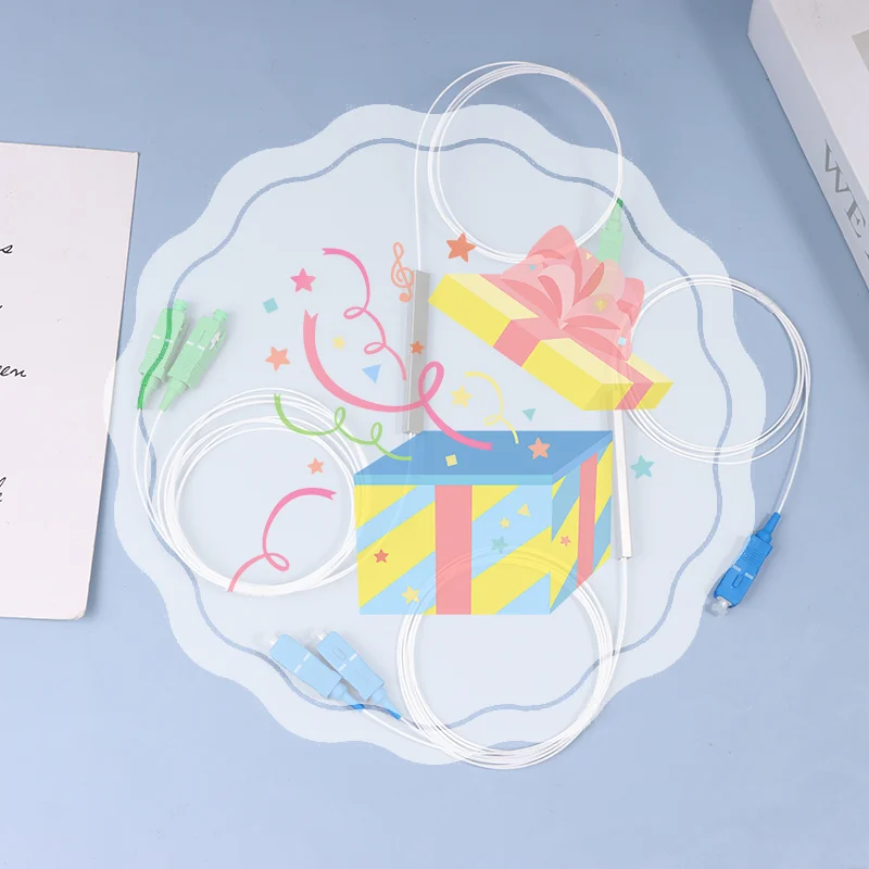 

Fiber Optic PLC Splitter 1x2 SC/APC SC/UPC Mini Blockless 1*2 SC APC/UPC Connector Fiber Splitter FTTH Single Mode