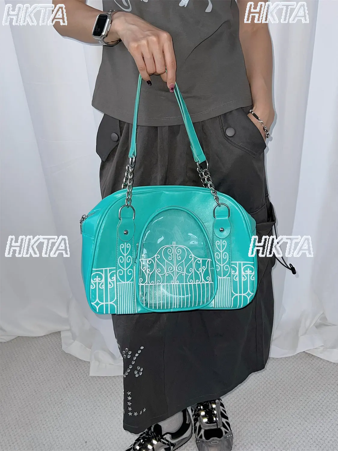 Japanese Sweet Lolita Pain Bags 2026 Autumn Fashion Street Personality Print Large Capacity Tote Messenger Bag Backpacks Women
