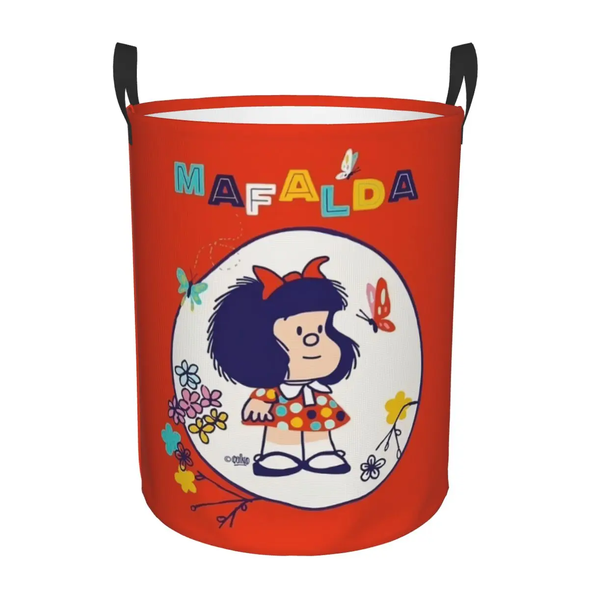 

Большая корзина для белья M-Mafalda Kawaii в винтажном стиле с мультяшным рисунком Кино, органайзер для игрушек в детскую комнату