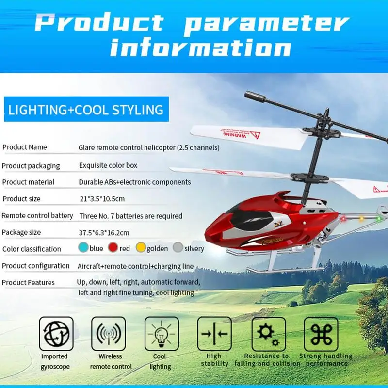 Remote Control Helicopter For Kids outdoor RC Helicopter Toys With 1-Key TakeOff/Landing Stable Flight & Easy Control Chargable