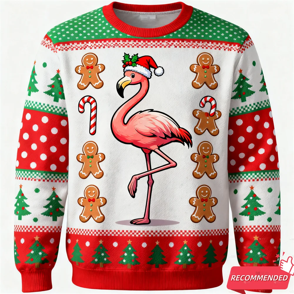 2026 عيد ميلاد سعيد الحيوان ثلاثية الأبعاد بلوزات مطبوعة لطيف الراكون الجرافيك الأطفال القبيح عيد الميلاد سترة جديدة في البلوزات ملابس رجالي