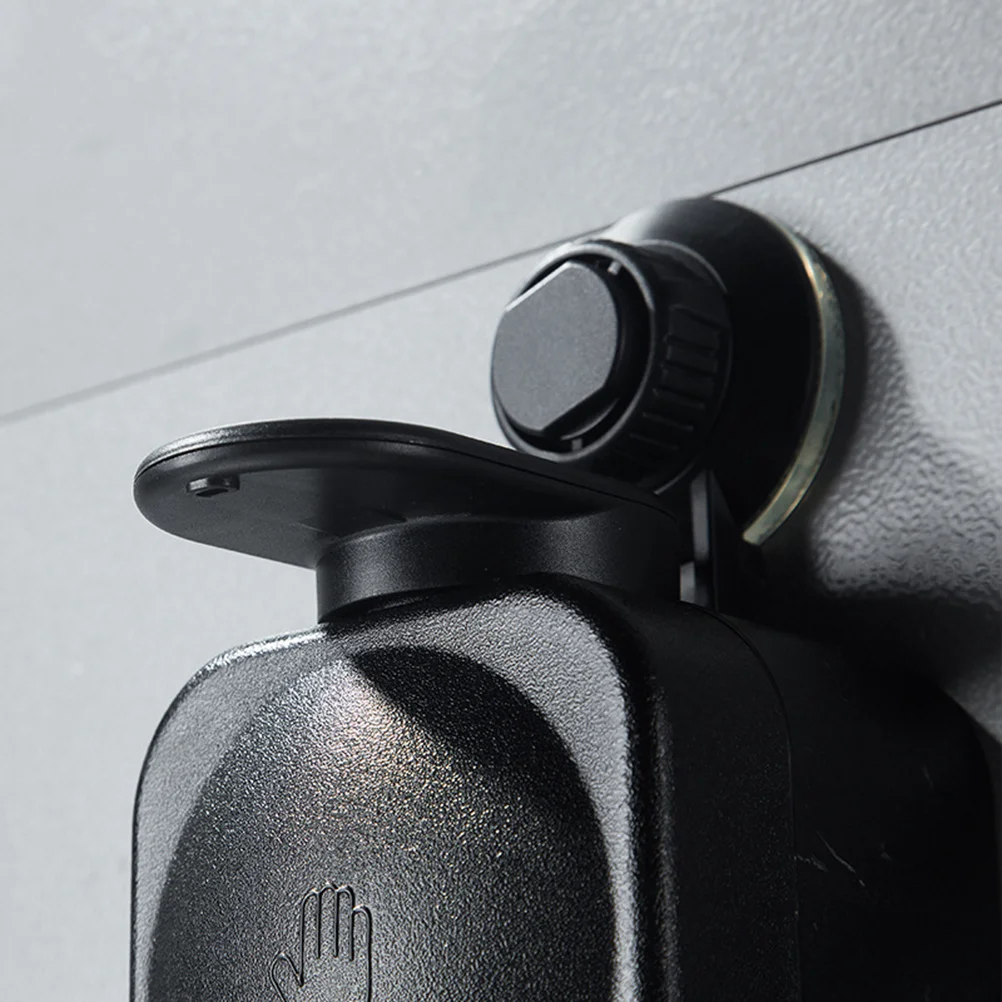 

Wall Mounted Black Soap Dispenser for Bathroom Liquid Soap Pump Vacuum Adsorption Strong Suction Shower Kitchen Sink Use