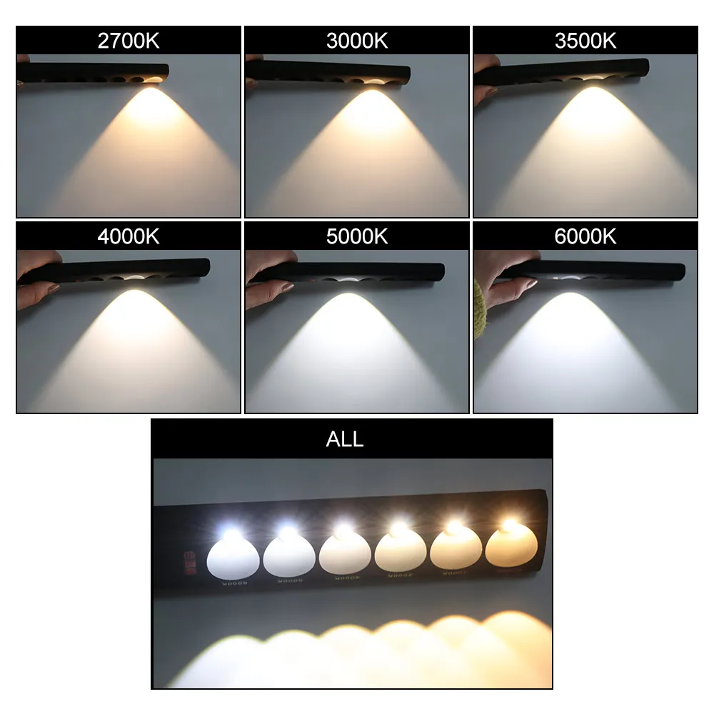 

Spotlight Portable Color Temperature Stick Multifunction Rechargeable Designer's Light Handheld 6 Modes