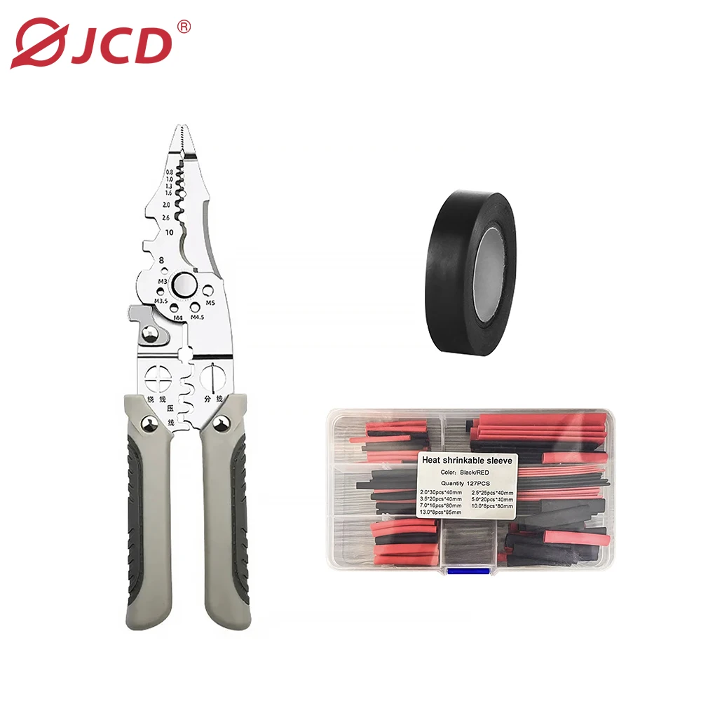 

Crimper Cable Cutter Set Adjustable Automatic Wire Stripper Multifunctional Stripping Crimping Pliers Terminal Hand Tools