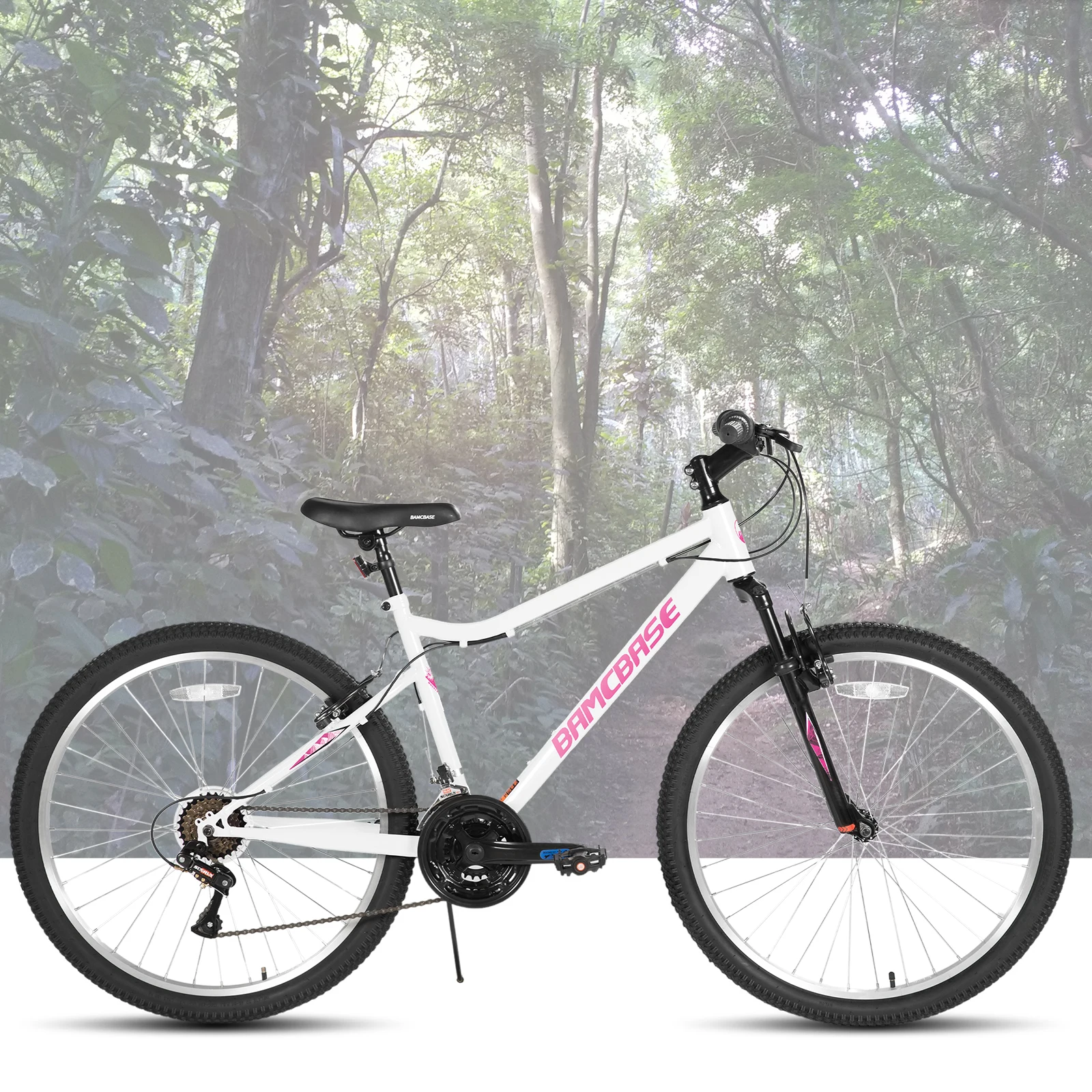 Mountain bike da donna Hiland da 26 pollici, cambio a 18 velocità, mountain bike con freni a V anteriori e posteriori, robusta mountain bike da donna