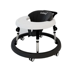 5-18M Baby Walker With Wheels Baby Toddler Foldable Multifunctional Anti-Rolling Anti-O-Leg Walker Height Adjustable Seat